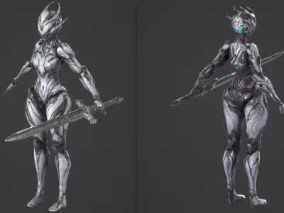 Mecha Lord Ramen Low-poly 3D model