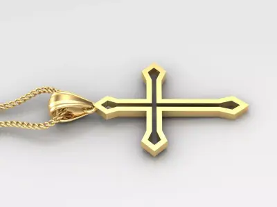Cross Light Gold 4CP023 3DM STL 3D print model