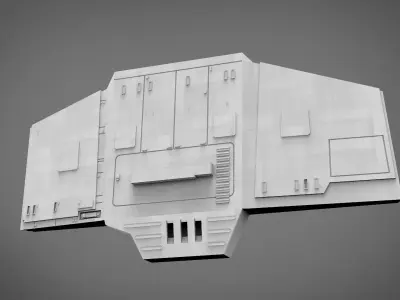 sci-fi wall architect kitbash 3 3D print model