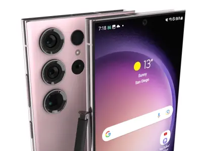 Samsung Galaxy S23 Ultra Full Color Low-poly 3D model