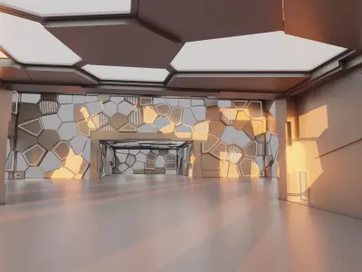 Futuristic Interior 3001 3D model
