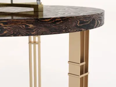 Adrianahoyos Side Table And Lamont Lamp 3D model