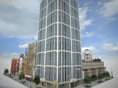 NYC Block Set 3 V2 Low-poly 3D model