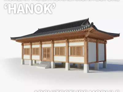 Korean Traditional Architecture Module 3D model