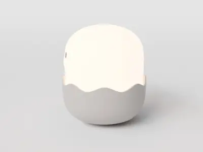 Cute Egg Shell Lamp Table Lamp 3D model