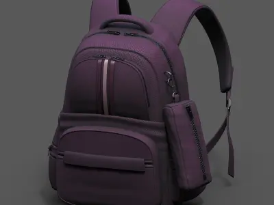 Backpack Camping Generic military combat soldier  Low-poly 3D model