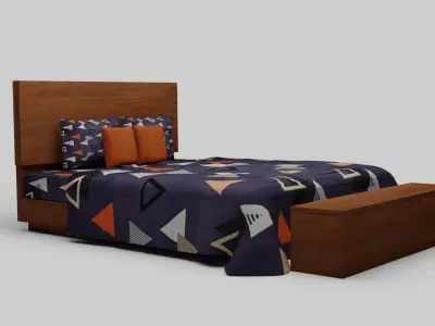 Staylish Bed Free 3D model