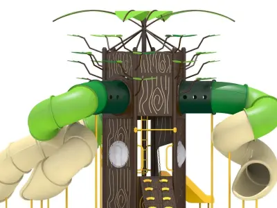 Playground Wooden Tree 3D model