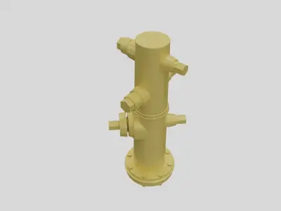 LA Fire Hydrant - Safety and Emergency Equipment Low-poly 3D model
