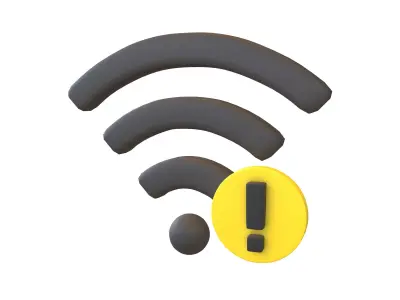 Wifi Problem Symbol v1 012 Low-poly 3D model