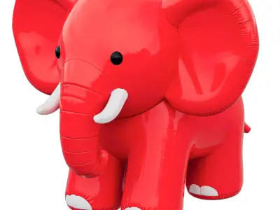 Inflatable Elephant Toy Low-poly 3D model