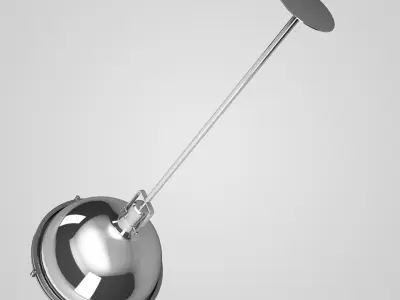 Chrome Ceiling Lamp 08 3D model