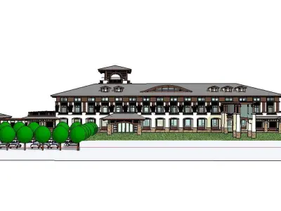 vacation spot-Resort-Fashion Leisure Hotel-0123 3D model
