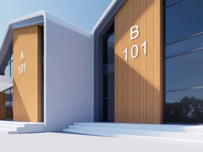 warehouse Low-poly 3D model