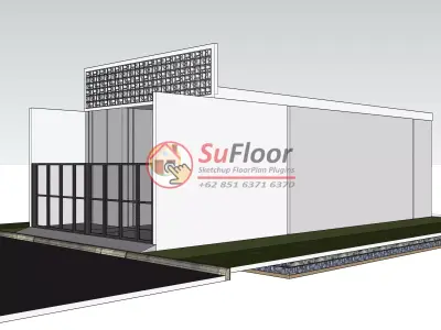 House 6x14m code 660 - Sketchup 3D model 3D model 3D model