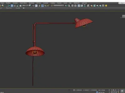 BRENDLE PIN UP DOUBLE SCONCE Low-poly 3D model