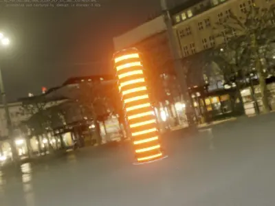 Dark Red Light-Column -26- Street-Light 9 Low-poly 3D model