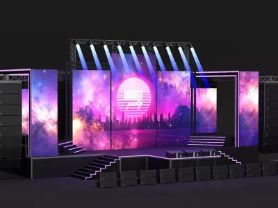 Concert Stage 10 3D model purchase