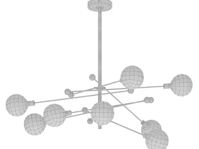 Chandelier Gallotti  Radice Balls Nickel 8  3D model