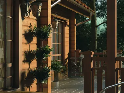 Classic Private Log  House 180m 3D model