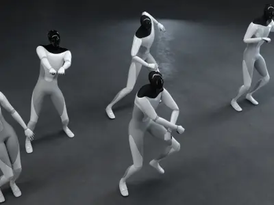 Tesla bot dancing 3D model