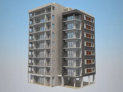 Apartment Building 3 3D model