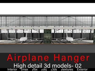 Airplane Hanger-  Airlplanes- Vol 02- High detail 3d models 3D model