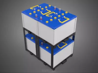 STACK TRAY RACK BRACKET HOLDER MOUNT ACCU BATTERY ACCUMULATOR DC 3D model