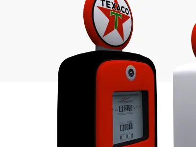 Gas Pump Texaco 3d model 3D model
