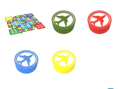 Aeroplane Chess Pack Vol 1 Low-poly 3D model