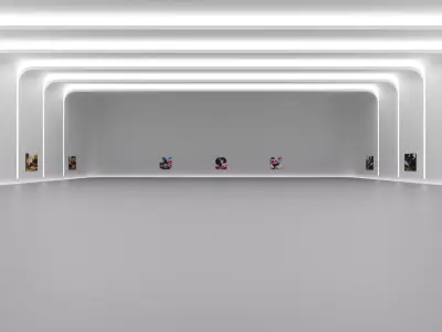 Art Museum Gallery Interior 27 Low-poly 3D model