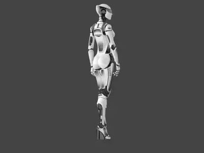  Female Cyborg Robot Police Officer Rig 
