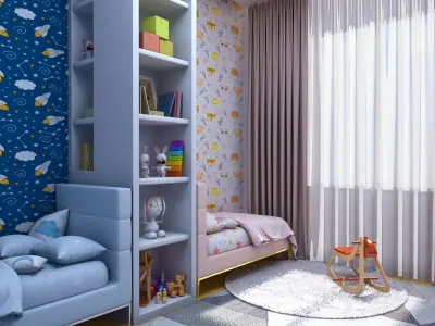 kids bedroom 3D model