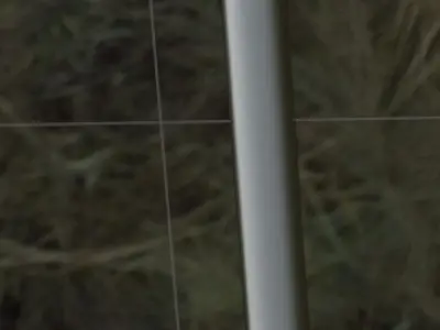 Nail with Chrome Texture Low-poly 3D model