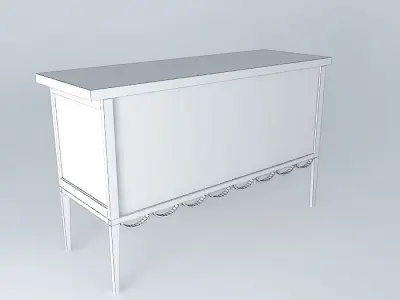 Wooden light console Free 3D model