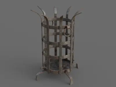 Dungeon Brazier Low-poly 3D model