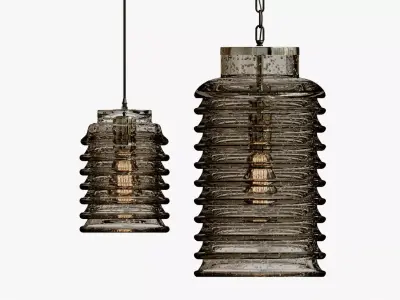 STACKED PENDANT - MERCURY GLASS 3D model