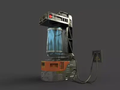 Sci-Fi Container Low-poly 3D model get