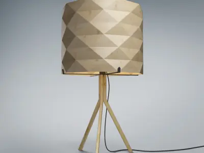 Lamp wooden 3D model