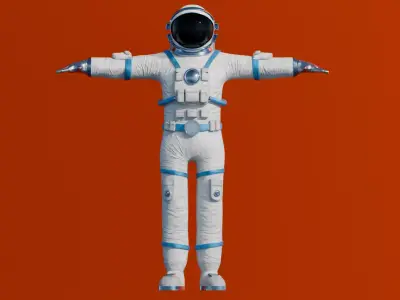 Astronaut Low-poly 3D model
