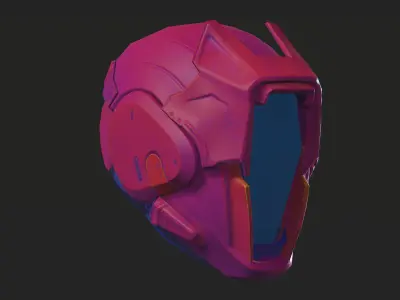 Project 1 - Pink  Defender Low-poly 3D model