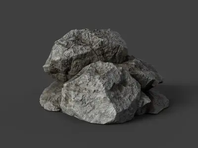 Rock 6-3 Low-poly 3D model