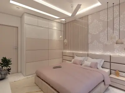 BEDROOM modern design in chennai 3D model