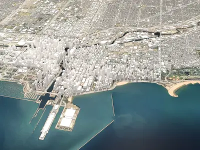 Cityscape Chicago USA 3D model