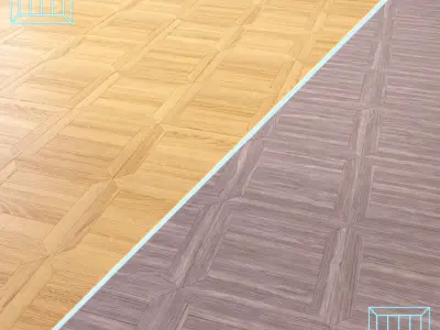 Parquet - Laminate - Wooden floor 2 in 1 Low-poly 3D model 156