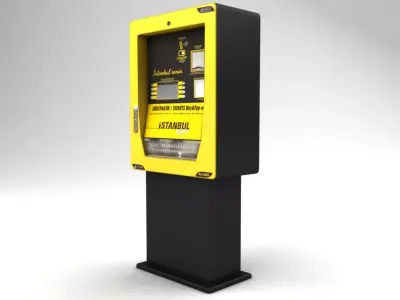 Istanbul Ticket Machine Low-poly 3D model