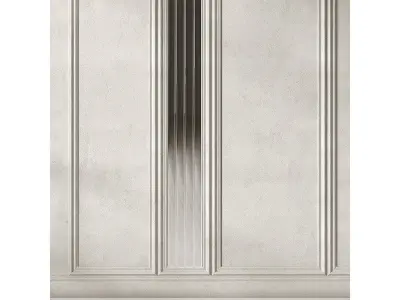 Decorative wall finishes composition Moldings and Mirrors 3D model