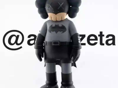 Kaws Classic Batman Textured Low-poly 3D model