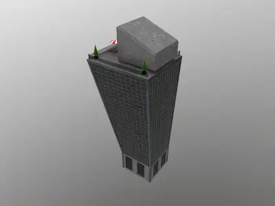 Cyberpunk City - Building 15 - NFT Skyscraper Low-poly 3D model