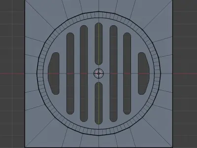 Floor Drain With Lines 3D Illustration Design Element 3D model